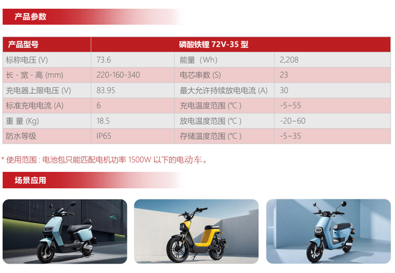 磷酸铁锂72V-35型参数