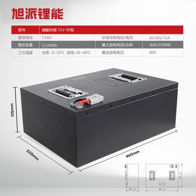 旭派磷酸铁锂72V75Ah三轮车专用电池组